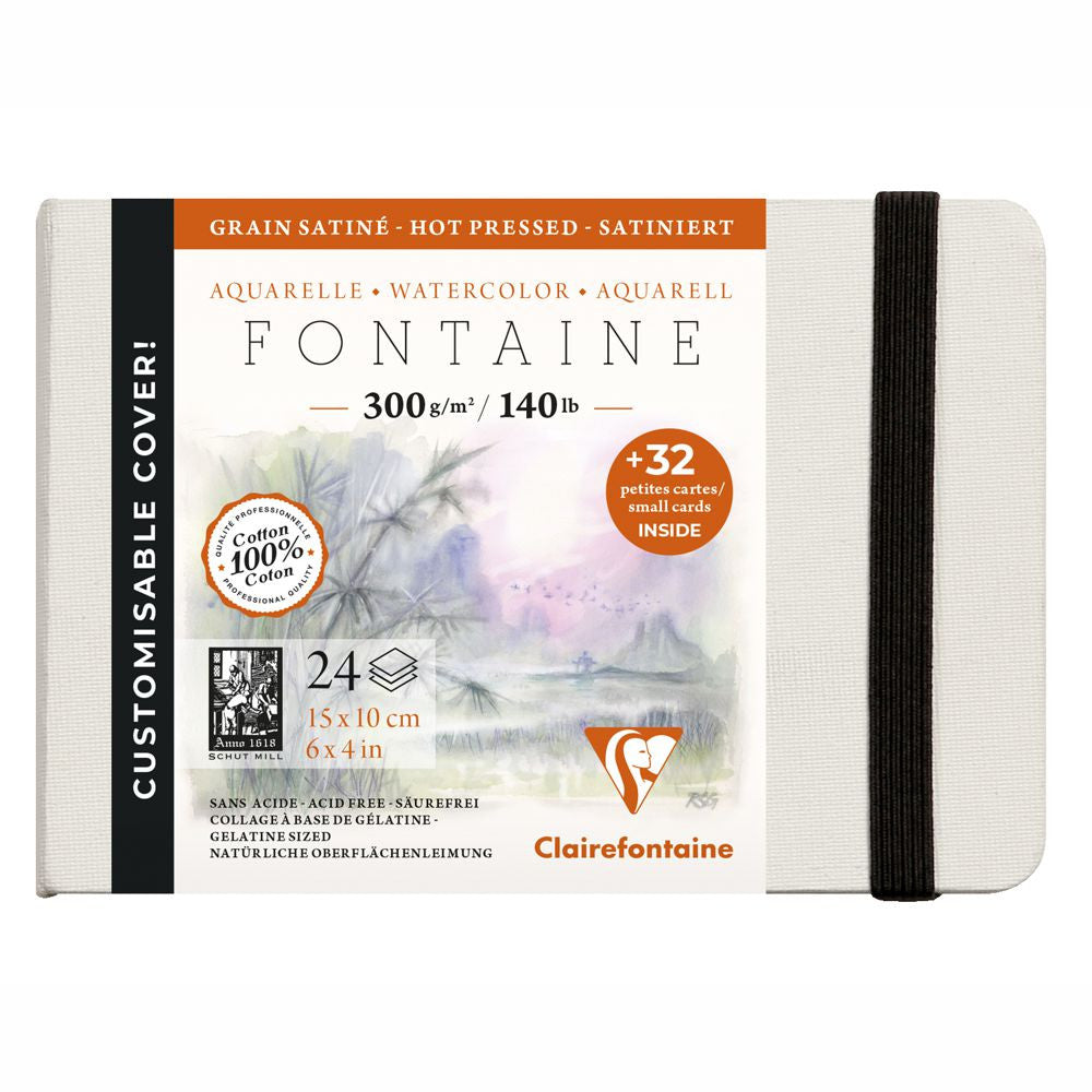 Papel Para Aquarela Fontaine 15x10cm Clairefontaine